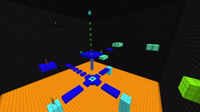 Screenshot of the Minecraft Bedrock Marketplace product Jetpack Parkour created by Pathway Studios.