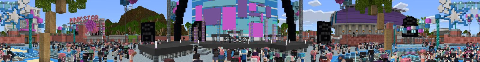 Panorama of the Minecraft Bedrock Marketplace product K-Pop Festival created by Pathway Studios.