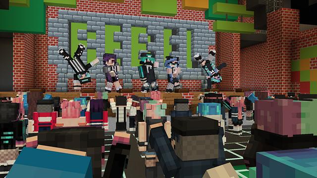 Screenshot of the Minecraft Bedrock Marketplace product K-Pop Festival created by Pathway Studios.