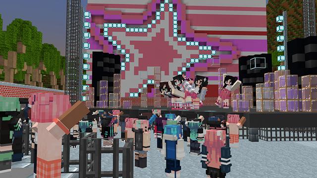 Screenshot of the Minecraft Bedrock Marketplace product K-Pop Festival created by Pathway Studios.