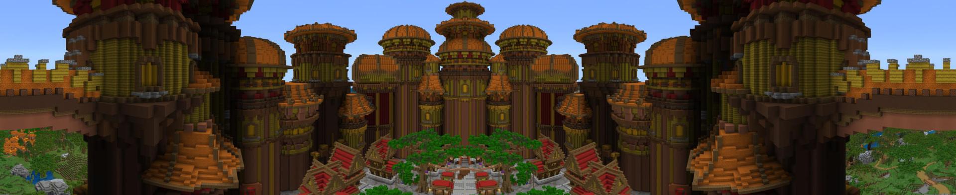 Panorama of the Minecraft Bedrock Marketplace product Kingdom of the Phoenix created by Pathway Studios.