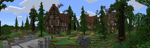 Panorama of the Minecraft Bedrock Marketplace product Larnwick created by Pathway Studios.