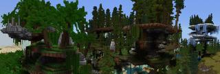 Panorama of the Minecraft Bedrock Marketplace product Levitating Lands created by Pathway Studios.