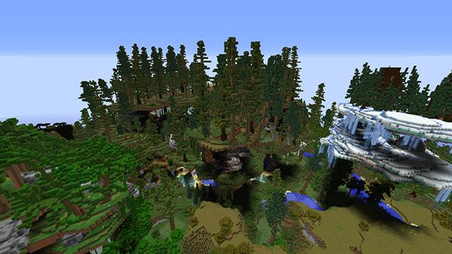 Screenshot of the Minecraft Bedrock Marketplace product Levitating Lands created by Pathway Studios.
