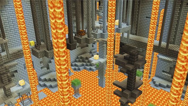 Screenshot of the Minecraft Bedrock Marketplace product Lucky Block Escape created by Pathway Studios.