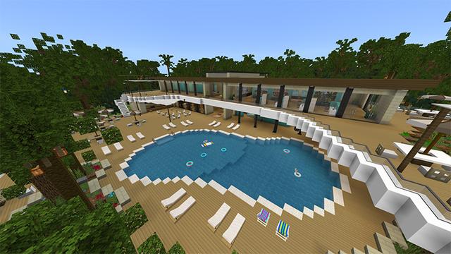 Screenshot of the Minecraft Bedrock Marketplace product Luxury Island created by Pathway Studios.