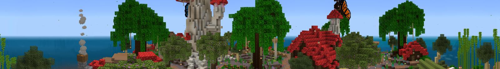 Panorama of the Minecraft Bedrock Marketplace product Magical Mushroom Island created by Pathway Studios.
