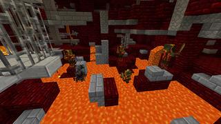 Screenshot of the Minecraft Bedrock Marketplace product Magma Fortress created by Pathway Studios.