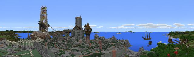Panorama of the Minecraft Bedrock Marketplace product Mapcademy created by Pathway Studios.