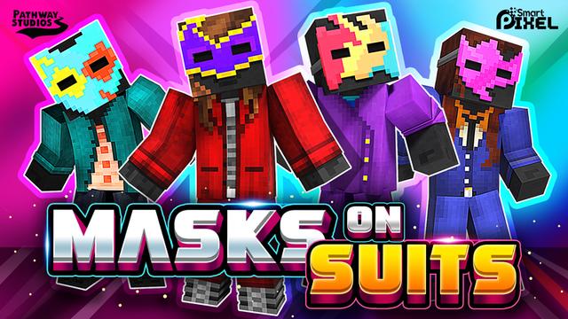 Thumbnail of the Minecraft Bedrock Marketplace product Masks on Suits created by Pathway Studios.