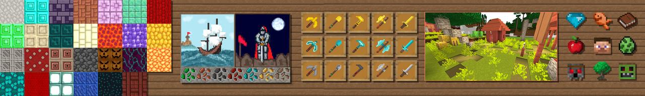 Panorama of the Minecraft Bedrock Marketplace product Medieval - Old Age Textures created by Pathway Studios.
