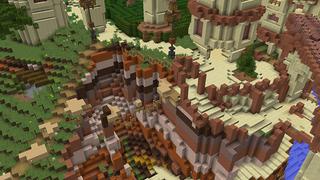 Screenshot of the Minecraft Bedrock Marketplace product Mesa Castle created by Pathway Studios.