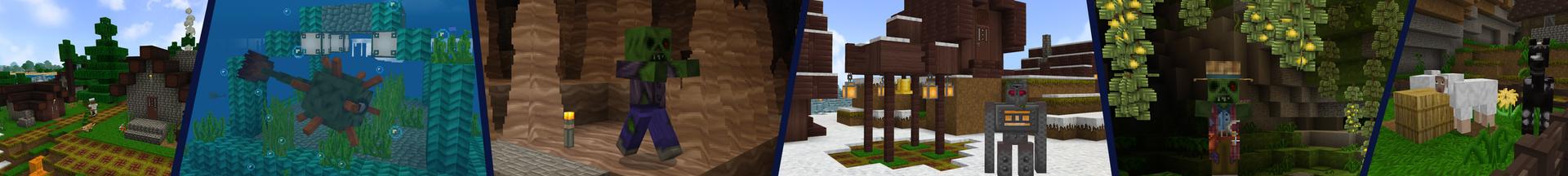 Panorama of the Minecraft Bedrock Marketplace product Modern HD - Advanced Textures created by Pathway Studios.