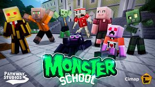 Thumbnail of the Minecraft Bedrock Marketplace product Monster School created by Pathway Studios.