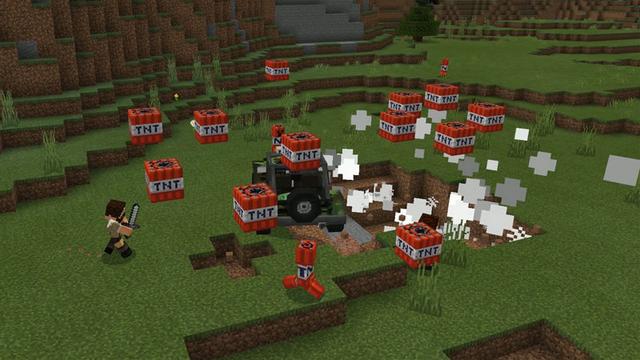 Screenshot of the Minecraft Bedrock Marketplace product More Creepers! created by Pathway Studios.
