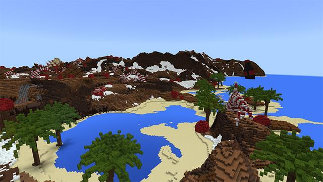 Screenshot of the Minecraft Bedrock Marketplace product Mystery Lands: Sweet Candy created by Pathway Studios.