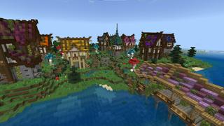 Screenshot of the Minecraft Bedrock Marketplace product Mystical Village created by Pathway Studios.