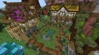 Screenshot of the Minecraft Bedrock Marketplace product Mystical Village created by Pathway Studios.