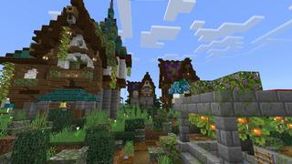 Screenshot of the Minecraft Bedrock Marketplace product Mystical Village created by Pathway Studios.