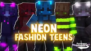 Thumbnail of the Minecraft Bedrock Marketplace product Neon Fashion Teens created by Pathway Studios.
