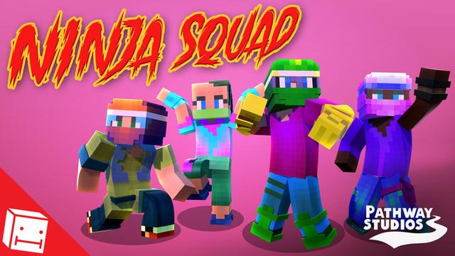 Thumbnail of the Minecraft Bedrock Marketplace product Ninja Squad created by Pathway Studios.