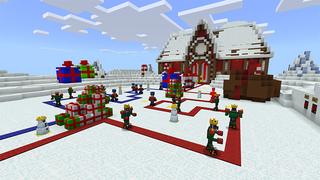 Screenshot of the Minecraft Bedrock Marketplace product North Pole Defense created by Pathway Studios.