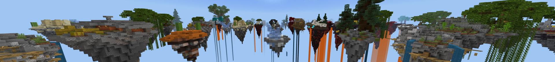 Panorama of the Minecraft Bedrock Marketplace product One Block Lucky Block created by Pathway Studios.