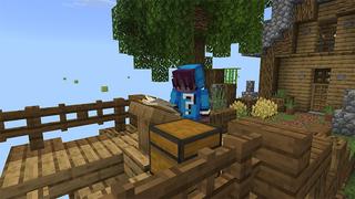Screenshot of the Minecraft Bedrock Marketplace product One Block Lucky Block created by Pathway Studios.