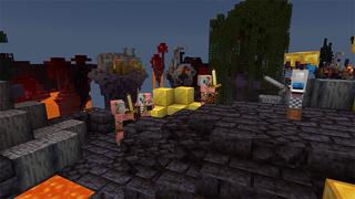 Screenshot of the Minecraft Bedrock Marketplace product One Block Lucky Block created by Pathway Studios.