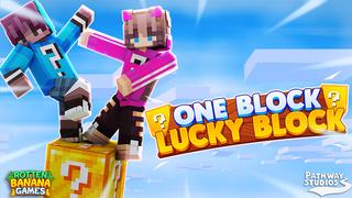 Thumbnail of the Minecraft Bedrock Marketplace product One Block Lucky Block created by Pathway Studios.
