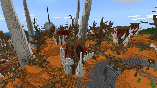 Screenshot of the Minecraft Bedrock Marketplace product Orc Town created by Pathway Studios.