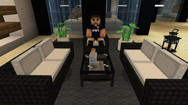 Screenshot of the Minecraft Bedrock Marketplace product Outdoor Furniture created by Pathway Studios.