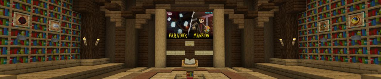 Panorama of the Minecraft Bedrock Marketplace product Paradox Mansion created by Pathway Studios.