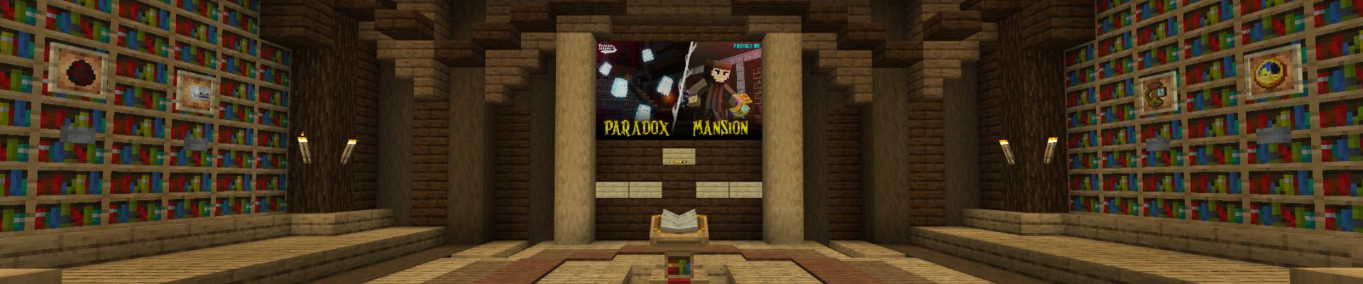 Panorama of the Minecraft Bedrock Marketplace product Paradox Mansion created by Pathway Studios.