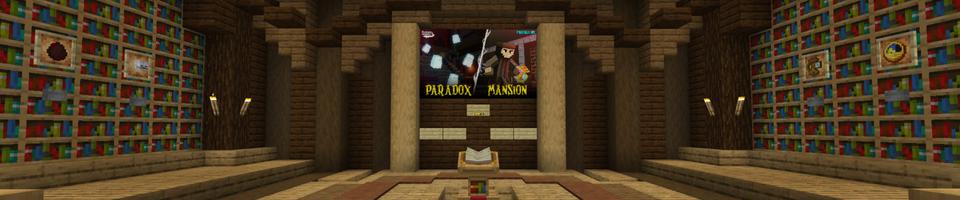 Panorama of the Minecraft Bedrock Marketplace product Paradox Mansion created by Pathway Studios.