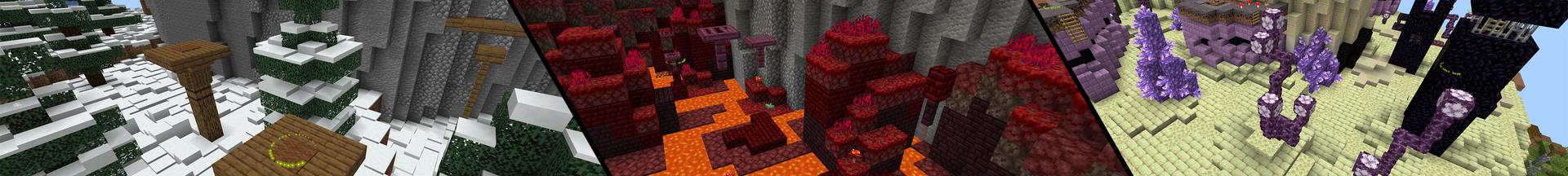 Panorama of the Minecraft Bedrock Marketplace product Parkour Race created by Pathway Studios.