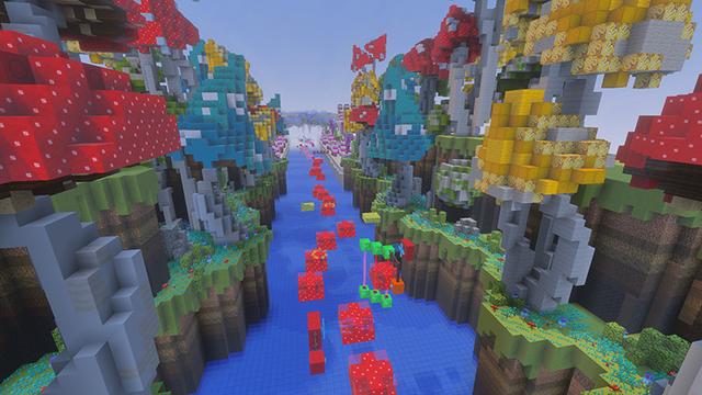Screenshot of the Minecraft Bedrock Marketplace product Parkour Rush created by Pathway Studios.