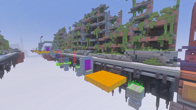 Screenshot of the Minecraft Bedrock Marketplace product Parkour Rush created by Pathway Studios.