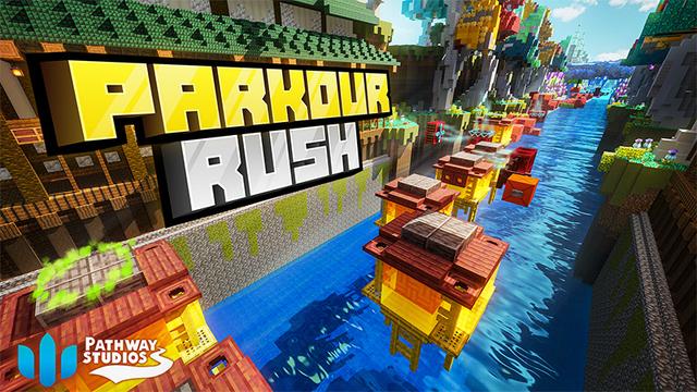Thumbnail of the Minecraft Bedrock Marketplace product Parkour Rush created by Pathway Studios.
