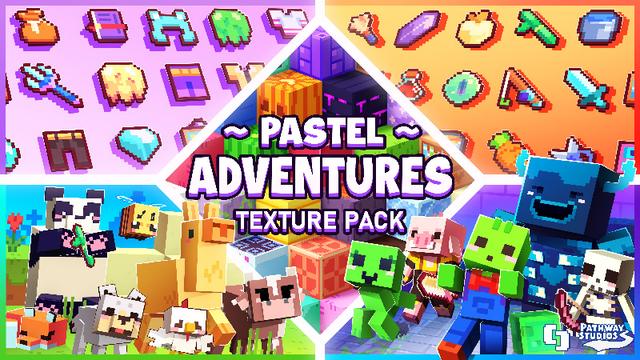 Thumbnail of the Minecraft Bedrock Marketplace product Pastel Adventures created by Pathway Studios.