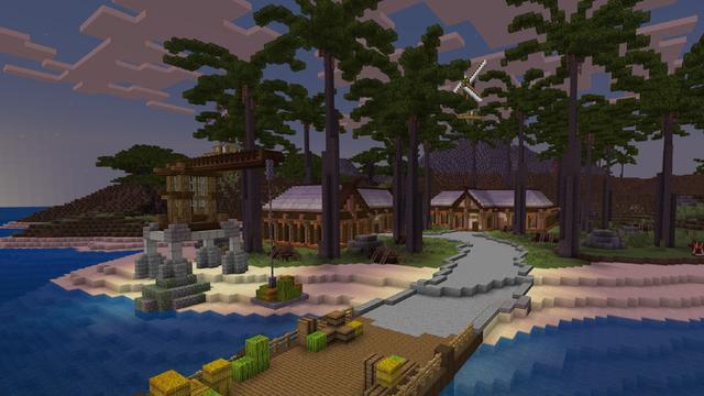 Screenshot of the Minecraft Bedrock Marketplace product RAFTS created by Pathway Studios.