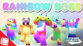 Thumbnail of the Minecraft Bedrock Marketplace product Rainbow Dogs created by Pathway Studios.
