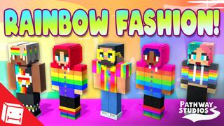 Thumbnail of the Minecraft Bedrock Marketplace product Rainbow Fashion! created by Pathway Studios.