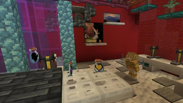 Screenshot of the Minecraft Bedrock Marketplace product Rainbow Hearts created by Pathway Studios.
