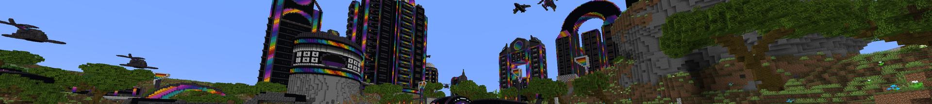 Panorama of the Minecraft Bedrock Marketplace product RGB Paradise created by Pathway Studios.
