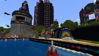 Screenshot of the Minecraft Bedrock Marketplace product RGB Paradise created by Pathway Studios.