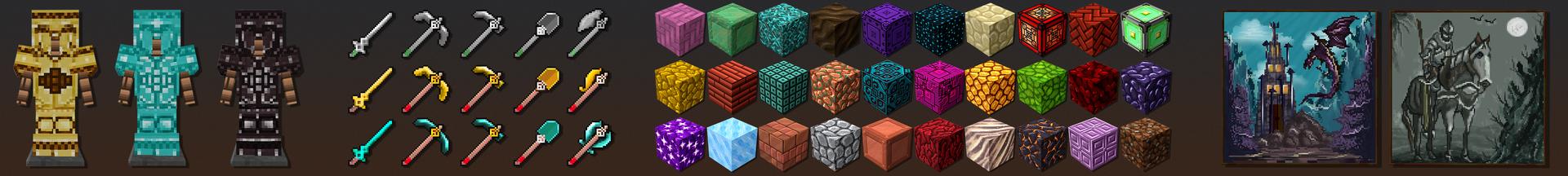 Panorama of the Minecraft Bedrock Marketplace product RPG - Legendary Warrior created by Pathway Studios.