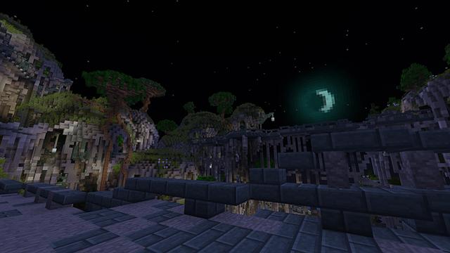 Screenshot of the Minecraft Bedrock Marketplace product Sacred Falls created by Pathway Studios.