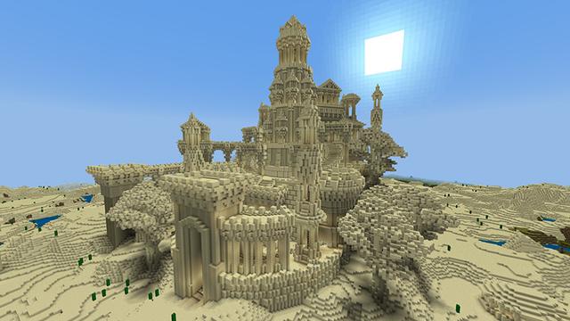 Screenshot of the Minecraft Bedrock Marketplace product Sand Castle created by Pathway Studios.
