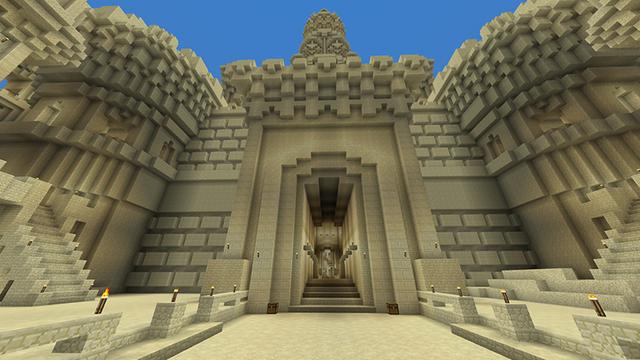 Screenshot of the Minecraft Bedrock Marketplace product Sand Castle created by Pathway Studios.